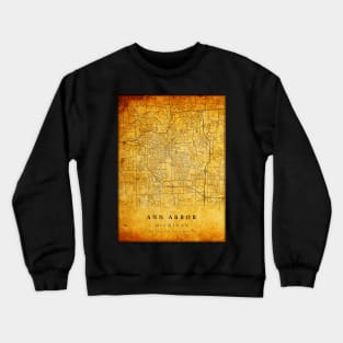 Map of Ann Arbor Crewneck Sweatshirt